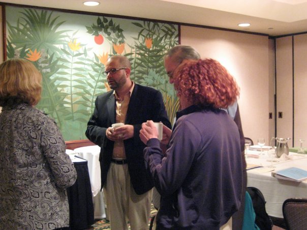 The author with Cheryl Hinton, Redmond Barnett and Ellen L. Leigh at a Program Committee meeting for San Diego 2009
