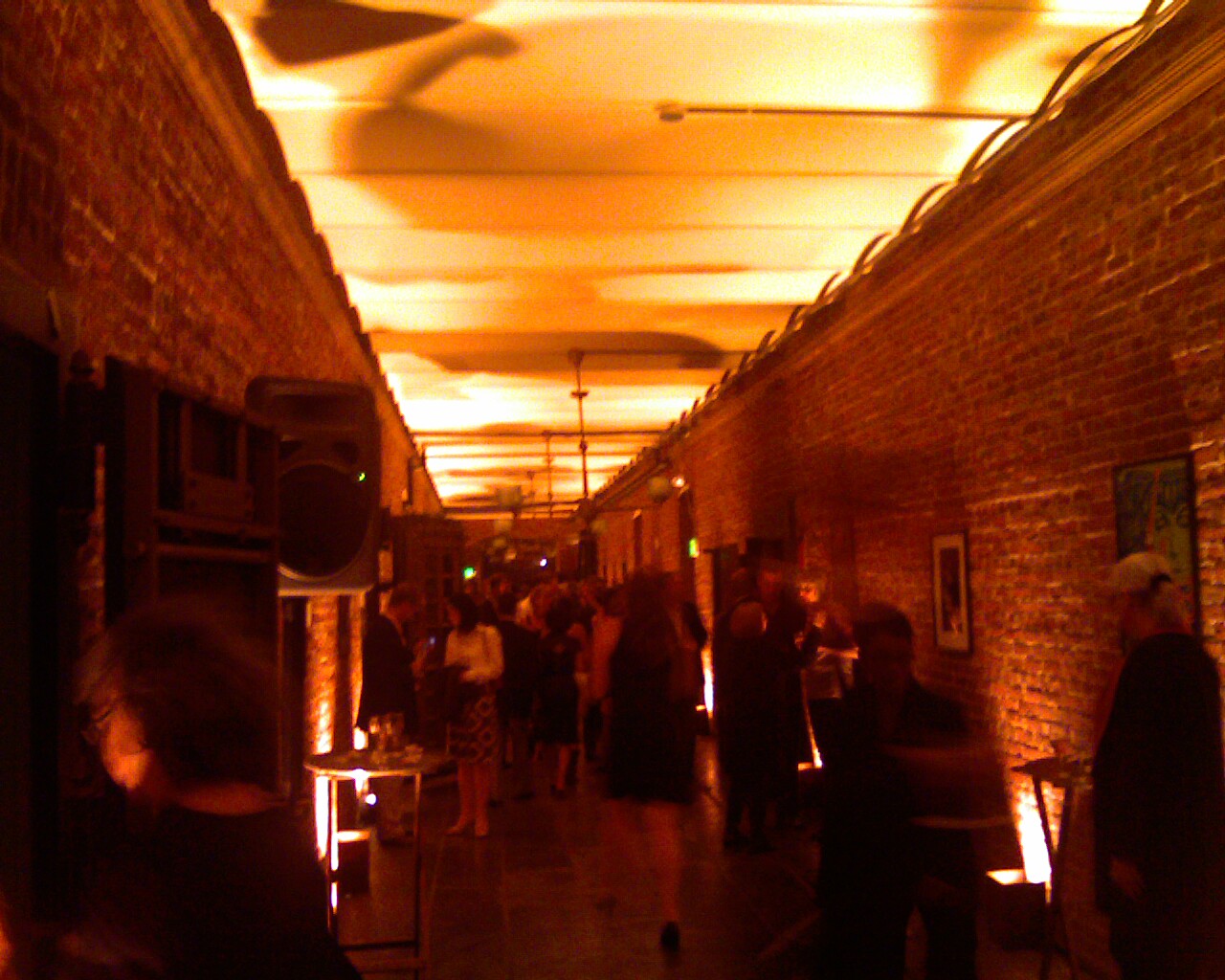 The vaults downstairs at the Mint were lit up and the spaces were packed